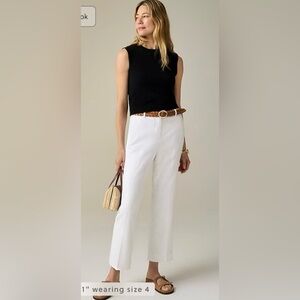 NWOT J.Crew | Kaya pant in stretch linen blend | White | Size 6